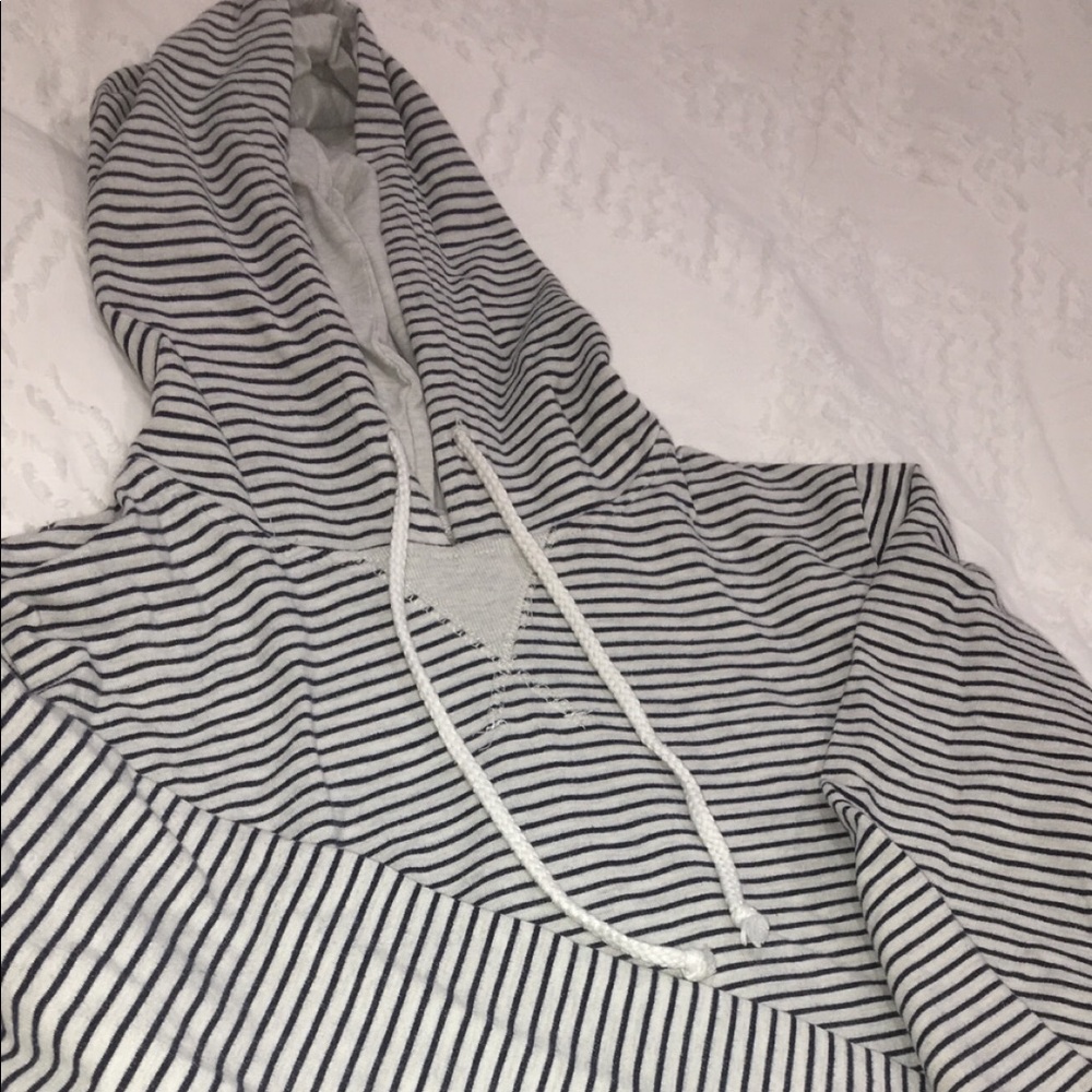 Striped hooded sweatshirt